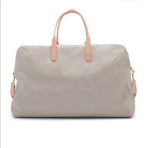 Cuyana canvas weekender bag